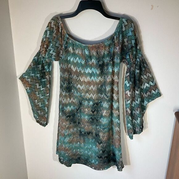 Joyce Dress, Size M, Sparkle Lace Overlay Mini, Statement Sleeves. Lana del Rey - Picture 6 of 14